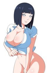 big_breasts blue_hair bob_cut boruto:_naruto_next_generations chelsea_cola female female_only hyuuga_hinata lavender_eyes naruto short_hair solo solo_female solo_focus