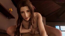 1boy 1girls 3d aerith_gainsborough all_pov animated aqua_eyes areolae blue_eyes breasts brown_hair cowgirl_position cum_in_pussy cum_inside cumshot ejaculation erect_nipples erection eye_contact female female_penetrated final_fantasy final_fantasy_vii final_fantasy_vii_remake green_eyes happy hi_res high_resolution lazyprocrastinator legs lips lipstick long_hair looking_at_viewer male male_penetrating nipples nude nude_female nude_male penis pixiewillow pov realistic ribbon riding sex shorter_than_30_seconds small_breasts sound square_enix straight teeth vaginal_penetration video voice_acted volkor