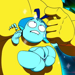 aquamarine_(steven_universe) blue_skin cartoon_network fat_ass fat_mons gem_(species) gem_fusion imminent_rape lawgick plump_labia shortstack steven_universe thick_ass topaz_(steven_universe)