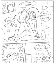 1boy 1girls 2018 5_fingers ahe_gao alien alternate_species anthro barefoot blush bottomless breast_sucking breasts closed_eyes clothed clothing comic crossover cute dialogue digital_media_(artwork) duo english_text female femboy femboy_on_female femboydom femsub gooey_(kirby) hair half-closed_eyes heart hi_res hoodie human humanized kirby kirby_(series) kirby_boy kirby_dreamland_3 kirby_star_allies long_tongue lotus_position male maledom mammal minus8 monochrome navel nintendo nipples nude open_mouth penetration sex shirt short_hair spoken_heart straight sucking super_smash_bros. t-shirt text tongue vaginal_penetration video_games wholesome