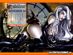 1girls ass breasts chaos_comics female female_only lady_death mariano_navarro nipples solo tagme topless white_hair