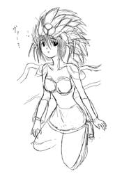 1girls chrono_(series) chrono_trigger female female_only lavos sketch solo solo_female tagme tentacle text