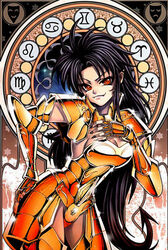 1girls armor breasts female future_studio gemini_saga gold_saints human long_hair rule_63 saint_seiya shounen_jump tagme