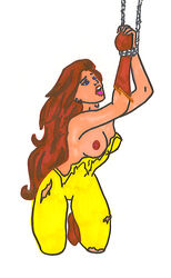 1girls angelica_jones avengers bound female female_only firestar_(marvel) firestar_(spider-man) marvel solo straight_hair tagme