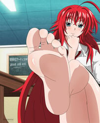 feet foot_fetish high_school_dxd offering_to_viewer rias_gremory scarecrow_(artist) soles toes