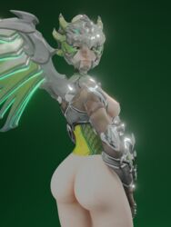 3d ass breasts dragoon_mercy fjvnb looking_at_viewer mercy overwatch