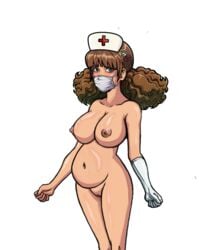 1girls akabur alpha_channel alternate_costume big_belly bushy_hair female female_only fist for_sticker_use gloves hair_ornament harry_potter human human_only light-skinned_female light_skin long_gloves looking_at_viewer mashinav1 mask medical_mask no_background nurse nurse_cap png pregnant shaved_pussy shiny_skin single_glove solo spread_arms standing sticker_template transparent_background transparent_png