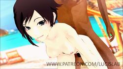 3d animated ass beach behind dark-skinned_male dark_skin female gif interracial large_ass looking_at_viewer lucislab male naked nipples nude outdoors ruby_rose rwby sex short_hair
