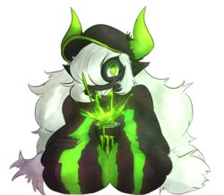 female humanoid monster-chan monster_energy white_hair