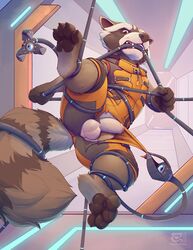 rocket raccoon from guardians of the galaxy by thesecretcave