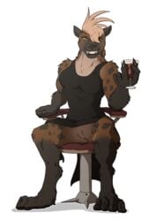 2020 absurd_res alpha_channel anthro clothing dress female fur genitals gnoll hair hi_res hyaenid looking_at_viewer mammal pussy sitting smile solo spotted_hyena zafara_(artist)