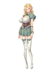 anna_florence big_ass big_breasts blonde_hair blue_eyes corset elf elf_ears elf_mura_no_kanraku_~chijoku_to_kairaku_no_utage~ female female_only hikage_eiji legwear liquid_(company) pointy_ears