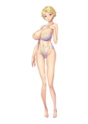 anna_florence big_ass big_breasts blonde_hair blue_eyes elf elf_ears elf_mura_no_kanraku_~chijoku_to_kairaku_no_utage~ female female_only hikage_eiji liquid_(company) pointy_ears underwear