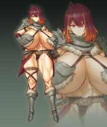 1girls abs armor big_breasts breasts female huge_breasts light-skinned_female melon22 melonnyinyi original original_character solo tagme thick_thighs voluptuous wide_hips