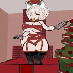 1girls 3d animated barely_clothed big_breasts blushing breasts catmaid_(dizzyspells) christmas christmas_clothing christmas_outfit christmas_tree colonalcbplayer dancing female female_only furry huge_breasts looking_at_viewer mp4 no_sound santa_hat shorter_than_30_seconds solo tagme tail thick_thighs thigh_highs thighhighs video wide_hips