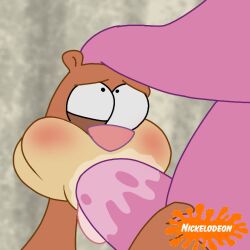 anthro blowjob fellatio female forced genitals male nickelodeon oral oral_penetration parody patrick_star penis penis_in_mouth sandy_cheeks spanky15 spongebob_squarepants squirrel starfish tongue tongue_out tongue_out_blowjob toony