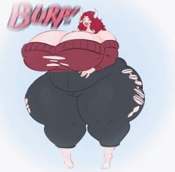 burp burping fat female growth hyper_belly kansais tagme video