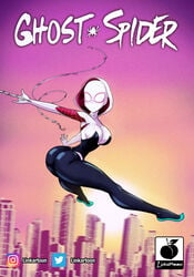 big_ass big_breasts cityscape dat_ass female_superhero ghost-spider gwen_stacy huge_ass instagram_username linkartoon logo marvel marvel_comics peach_(fruit) signature spider-gwen spider-man_(series) spider_web superhero superheroine thick_ass twitter_username voluptuous wide_hips