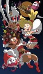 2boys 404error 4girls amphibia anne_boonchuy armpits blonde_female blonde_hair christmas christmas_outfit dark-skinned_female disney hopediah_plantar marcy_wu polly_plantar sasha_waybright sprig_plantar