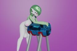 3d 3d_(artwork) blender_(software) breeding_mount breeding_mount_use equine_penis furry futa_gardevoir futa_only futanari gardevoir horsecock large_breasts large_penis large_testicles nintendo onahole pokemon pokemon_(species) pokemon_rse sex_toy solo tradelt