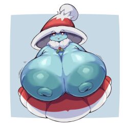 1girls 2023 anthro areola areolae artist_logo artist_signature big_areola big_breasts big_nipples blue_areola blue_body blue_nipples breast_focus breasts christmas christmas_2023 christmas_hat christmas_outfit delta_mismagius female female_only first_porn_of_character generation_4_pokemon gigantic_breasts holly_(plant) huge_areolae huge_breasts large_areolae large_breasts looking_at_viewer mature_female mismagius motion_lines nipples no_humans no_visible_genitalia pokemon pokemon_(species) pokemon_dppt pokemon_insurgence presenting_breasts red_berries santa_hat smile solo solo_focus spiky_leaves stevest58244496 top_heavy topless white_border wiggle_lines