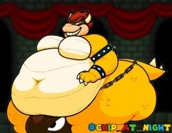 big_ass big_belly big_breasts bowser bowser_fart_gif breasts bubble_butt bulge chip_at_night fat fat_fetish fat_man huge_ass indoors male male_only mario_(series) morbidly_obese morbidly_obese_male nintendo obese obese_male overweight overweight_male scales scalie smirk super_mario_bros. thick_thighs wide_hips