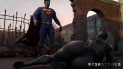 3d batman_(series) big_ass big_butt bizarro butt_focus catwoman catwoman_(injustice) dc dc_comics defeated defeated_heroine huge_ass huge_butt imminent_sex injustice_2 marvel_reference meme rogue_dat_ass_(meme) rysketches selina_kyle superman_(series) thick_ass