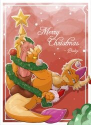 absurd_res animal_genitalia animal_penis autofootjob balls biskydraws breasts christmas christmas_clothing clothing digit_ring dragon equine_genitalia equine_penis feet foot_fetish foot_play footjob friendship_is_magic futanari genitals hasbro hi_res holidays horn intersex intersex_only jewelry looking_at_viewer masturbation my_little_pony penis ring sex smolder_(mlp) solo tail tinsel toe_ring toes