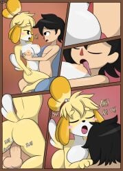 animal_crossing breasts doujinshi isabelle_(animal_crossing) luxxxi nintendo page_10 villager_(animal_crossing)