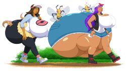 2girls ass_bigger_than_head ass_focus ass_size_difference ass_vs_breasts beedrill boob_window bottom_heavy breast_size_difference breasts_bigger_than_head casual clothed dumptruck_ass elek-tronikz female female_only hilda_(pokemon) huge_ass huge_breasts hyper_ass hyper_breasts lushaani multiple_girls nintendo no_bra pokémon_(species) pokemon pokemon_(species) ripped_clothing rosa_(pokemon) shortstack sideass underass weedle