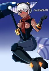 dark_skin female lombax lombax_girl ratchet_and_clank rift_apart_lombax rivet_(ratchet_and_clank) tan