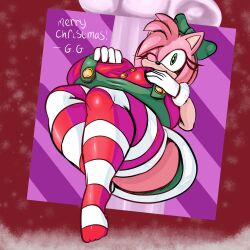 1girls 2d 2d_artwork amy_rose ass big_ass big_breasts bimbo breasts breasts_bigger_than_head christmas clothed english_text eyelashes fanart female female_only general_godzilla gigantic_breasts gloves grabbing_own_breast green_eyes hedgehog hedgehog_humanoid huge_ass huge_breasts jingle_belle_amy laid_down large_ass large_breasts photo pink_fur pink_hair skirt sonic_(series) sonic_forces_speed_battle sonic_the_hedgehog_(series) stockings thick_ass thick_legs thick_thighs underass