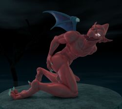 3d_(artwork) anus ass balls blender_(software) bodily_fluids boner capcom cum cum_on_face demon demon's_crest digital_media_(artwork) erection fangs feet firebrand gargoyle gargoyle's_quest genital_fluids genitals glowing glowing_eyes hand_on_butt humanoid_genitalia humanoid_penis humanoid_pointy_ears male male_only membrane_(anatomy) membranous_wings nude one_eye_closed penis presenting presenting_hindquarters red_arremer red_body see-saw solo spread_butt spreading teeth tongue tongue_out wings