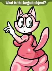 big_ass big_breasts breasts bubble_butt feline female furry huge_ass lewdewott pink_body planet_dolan shima_luan short_dress thick_thighs wide_hips