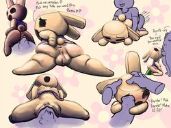 4:3 animal_crossing anthro anus ass b23 bald blush bodily_fluids breasts clitoris clothing coco_(animal_crossing) cowgirl_position dialogue dildo dildo_sitting dress duo english_text eye_penetration fellatio female female_focus female_penetrated from_behind_position genitals head_grab heart hollow_eyes human human_penetrating lagomorph leporid male male_penetrating male_penetrating_female mammal multiple_positions navel nintendo nipples on_top open_mouth oral penetration penile penile_penetration penis profanity pubes purple_clothing purple_dress pussy rabbit reverse_cowgirl_position sex sex_toy shirt small_breasts solo_focus spread_legs spreading straight tears text topwear totalgary vaginal_penetration video_games