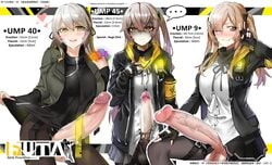 futanari girls'_frontline huge_balls huge_cock ump40_(girls_frontline) ump45_(girls'_frontline) ump9_(girls'_frontline)