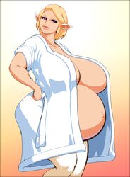 1girls big_breasts breasts cleavage female female_only huge_belly huge_breasts large_breasts maternal-reads pixel_art pregnant ready_to_pop solo