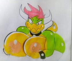 bowser's_shell drawn humanized koopa mario_(series) mario_kart meow_fuck power_up_girl tagme