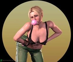 1girls 3d big_breasts blonde_hair breasts bubblegum hands_on_hips iq_(rainbow_six) rainbow_six rainbow_six_siege tagme tom_clancy wink winking