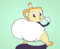 anthro big_butt butlova cuphead:_the_delicious_last_course cuphead_(game) dat_ass deviantart female_only ms._chalice