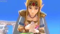 1boy 1girls 3d animated armor blonde_hair blue_eyes breasts breasts_out cleavage elf_ears elf_female elf_girl handjob light-skinned_female light-skinned_male light_skin link link_(breath_of_the_wild) long_hair looking_at_partner looking_at_penis male_pov mp4 necklace nintendo nipples no_bra no_sound nodusfm pointy_ears pov princess_zelda short_sleeves shorter_than_30_seconds shorter_than_one_minute sky small_breasts the_legend_of_zelda two-handed_handjob video zelda_(a_link_between_worlds)