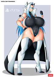 big_breasts breasts console console-tan high_heel_boots high_heels ps5-tan sony tagme witchking00