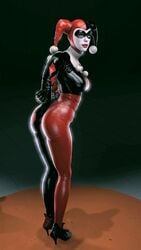 1girls 3d 3d_(artwork) 9:16 animated ankle_boots arms_behind_back ass batman:_arkham_knight batman_(series) bodysuit boots dc dc_comics female female_only fully_clothed harley_quinn harley_quinn_(arkham) harley_quinn_(arkham_knight) harley_quinn_(classic) high_heel_boots high_heels jiggling_breasts no_sound shaking_ass shaking_butt shorter_than_30_seconds solo tagme vertical_video video zoeoficial