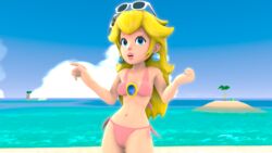 3d 3dcringe beach bikini mario_(series) navel nintendo princess_peach sfm super_mario_odyssey