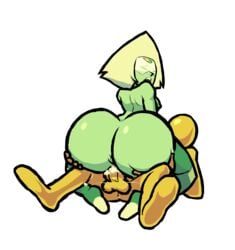 alternate_version_available animated anus ass ass_grab bouncing_ass cartoon_network cowgirl_position cum cum_in_pussy cum_inside gem_(species) green_skin lovetopullmicke peridot_(steven_universe) sex steven_universe stockings tagme tongue_out