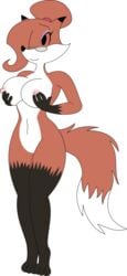 alpha_channel anthro auntie_vixen az345g breast_grab breasts canid canine female fox hand_on_breast hi_res mammal nude solo