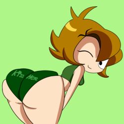 bent_over big_butt butlova deviantart mighty_switch_force patricia_wagon smiling_at_viewer winking_at_viewer