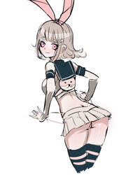 akizora bunny_girl danganronpa danganronpa_2:_goodbye_despair elbow_glove elbow_gloves female_only gloves long_gloves nanami_chiaki pink_eyes straight_hair tagme white_elbow_gloves white_gloves white_long_gloves