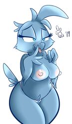 anthro bird blue_eyes furbrony medium_breasts panties tweetfur