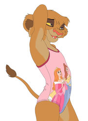 1girls anthro anthrofied cub disney felid female flat_chest flat_chested furry lion one-piece_swimsuit solo swimsuit swimwear the_lion_king tlk92024 vitani